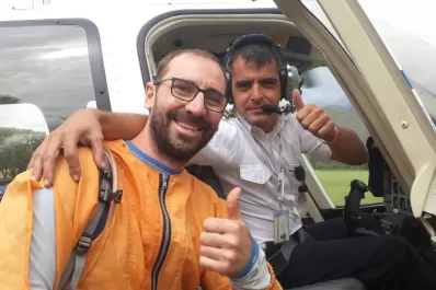 Rescataron a un turista que estaba perdido en el cerro Muñoz