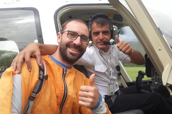 Rescataron a un turista que estaba perdido en el cerro Muñoz