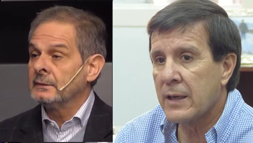 EN CARRERA. El vicerrector, Sergio Pagani, y el decano de la Facultad de Ciencias Económicas, José Luis Jiménez, competirán en mayo por conducir la UNT durante el período 2022-2026.