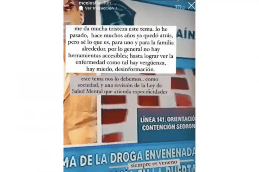 Celeste Cid habló sobre la cocaína adulterada: Yo lo pasé