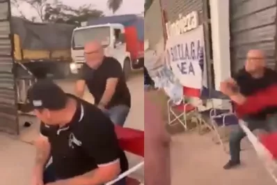 A sillazos: Un empresario enfrentó a sindicalistas que no lo dejaban trabajar