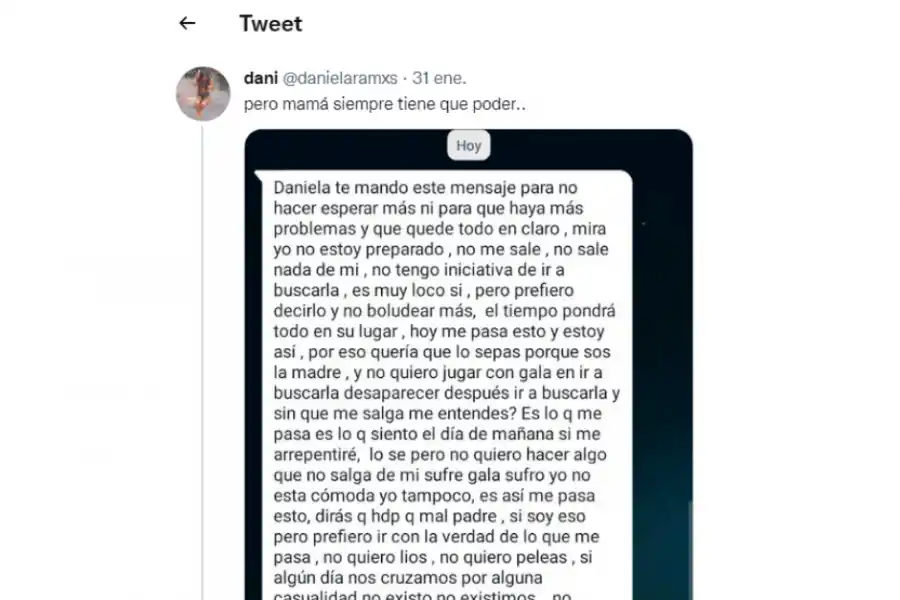 No me sale: Un padre abandonó a su hija por WhatsApp y causó furia