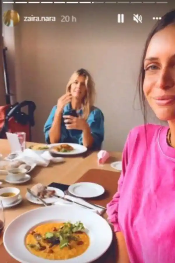 DESPINTADA. Mery del Cerro, Zaira Nara y Paula Chaves vivieron un fin de semana de amigas, sin la 