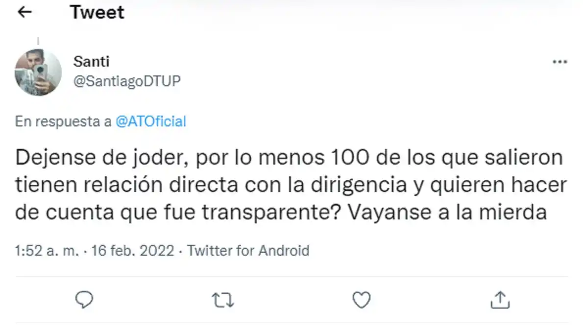 Atlético: polémica en las redes sociales por los apellidos conocidos que salieron sorteados