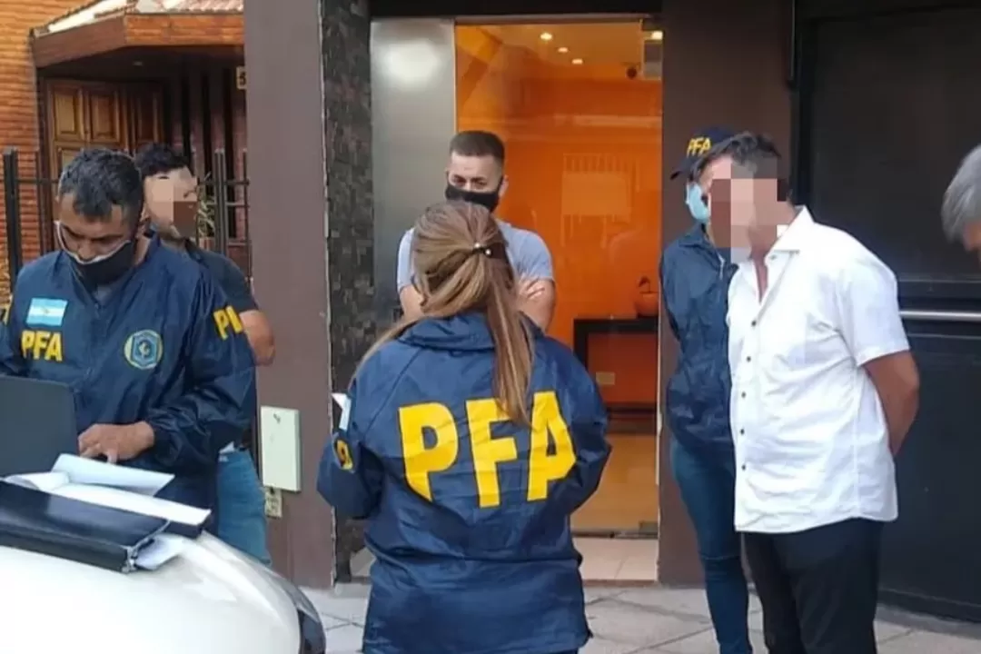 El momento de la detención en Buenos Aires.