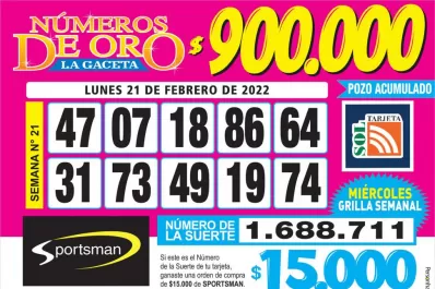 Los Números de Oro de LA GACETA