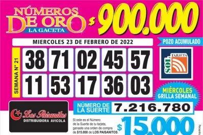 Los Números de Oro de LA GACETA