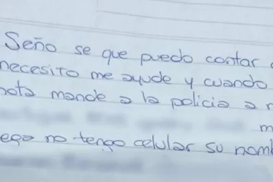 Usó el cuaderno de su hijo para denunciar que era víctima de violencia de género y pedir ayuda