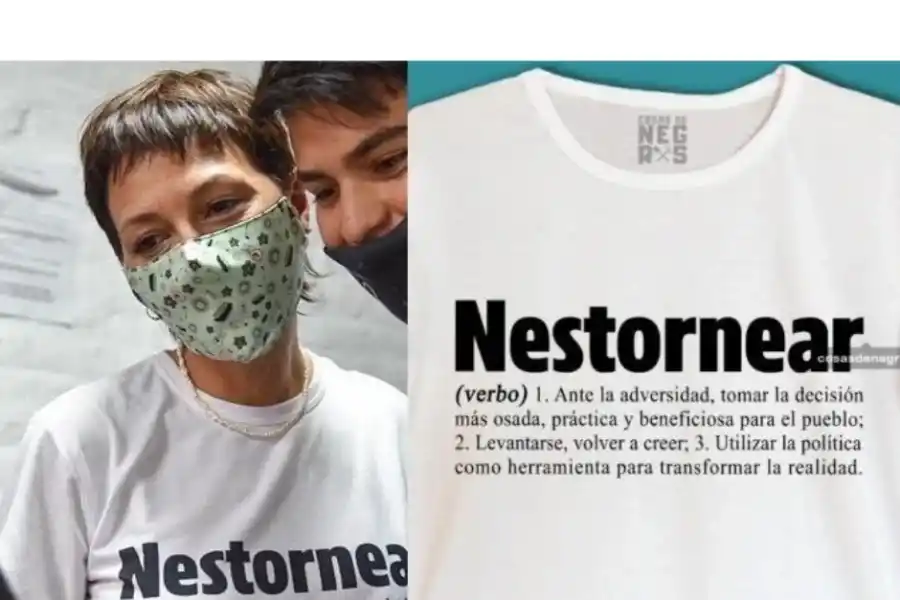 “Nestornear”: la llamativa remera que usó Mayra Mendoza en homenaje a Néstor Kirchner