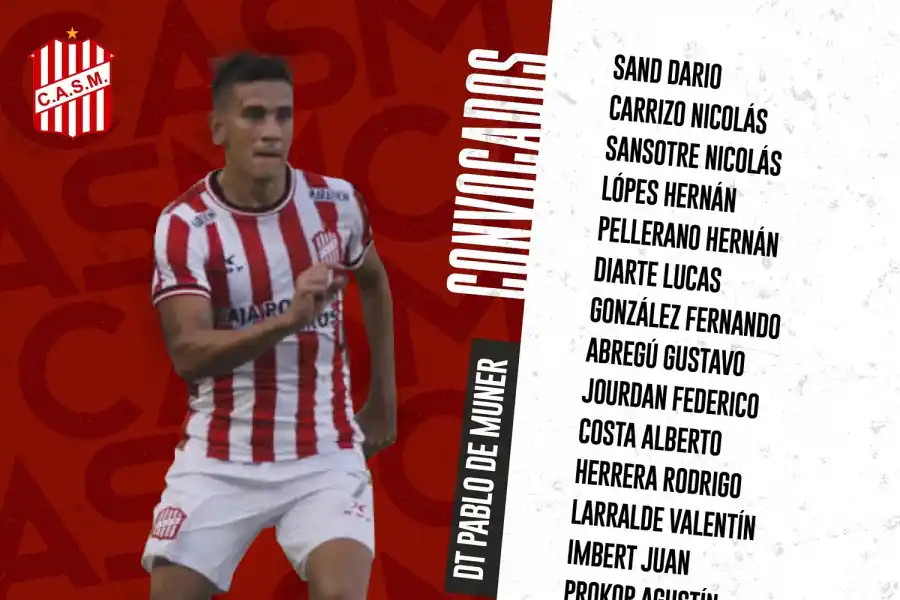 San Martín confirmó a los 20 convocados para medirse ante Deportivo Madryn