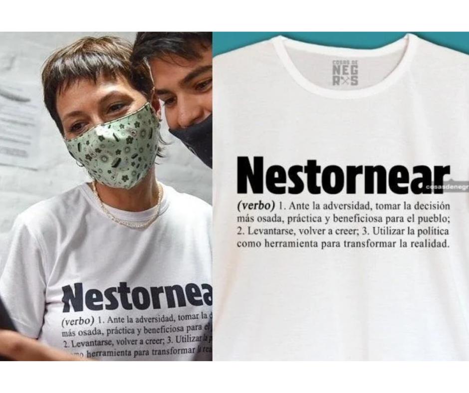 “Nestornear”: la llamativa remera que usó Mayra Mendoza en homenaje a Néstor Kirchner