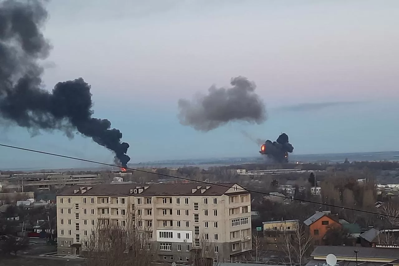BOMBARDEO EN Jarkov, Ucrania. Foto de Twitter @MundoEnConflicto
