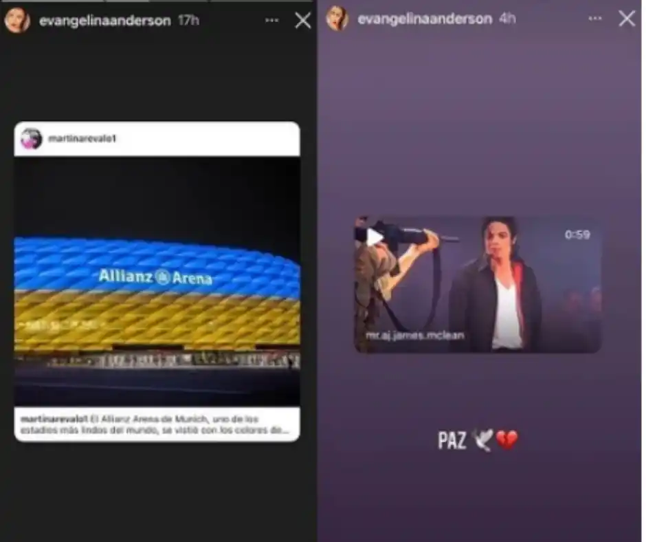 La preocupación de Evangelina Anderson por la guerra en Ucrania