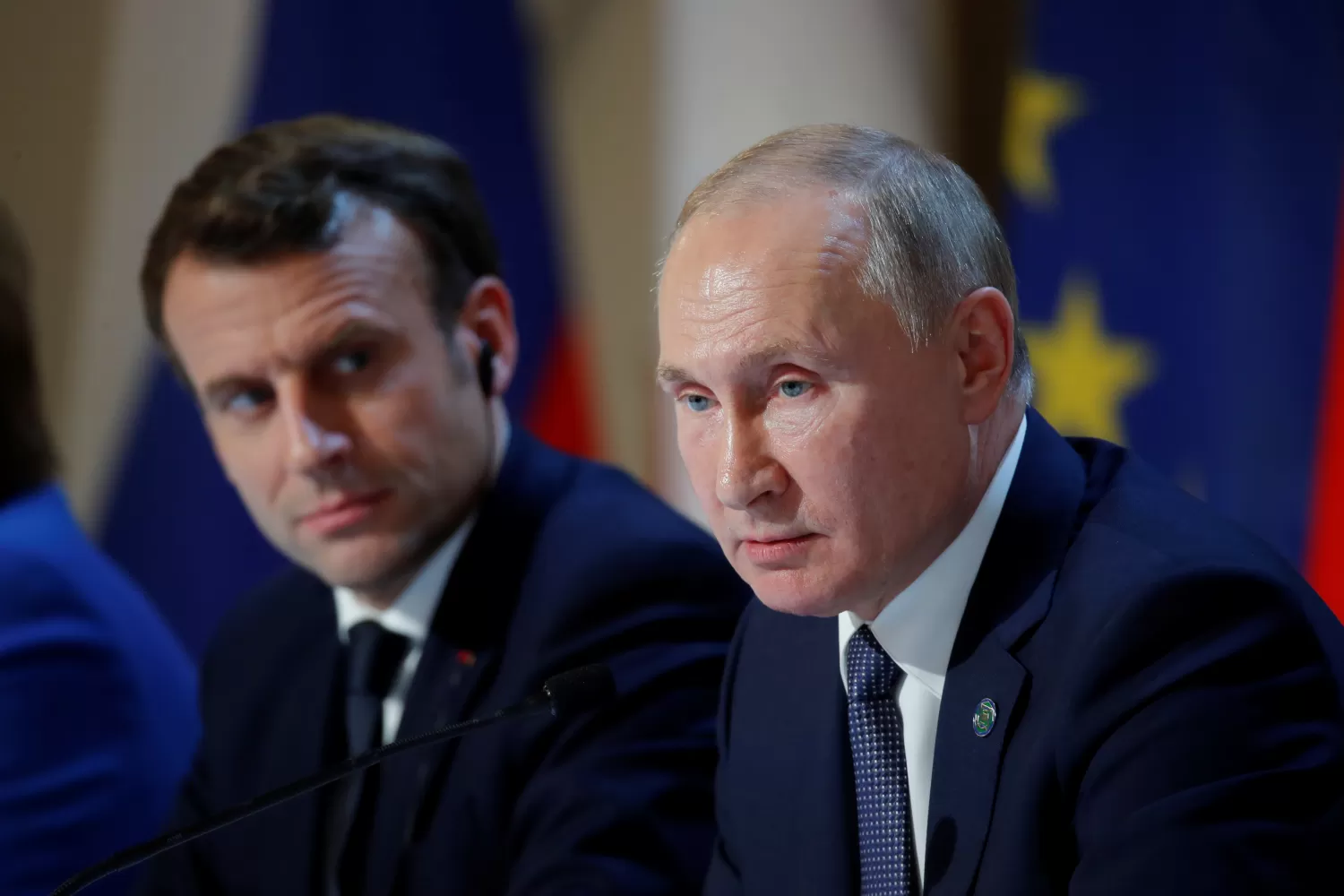 Macrón y Putin. El presidente francés apuesta a destrabar el conflicto. 
