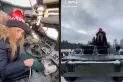Una influencer ucraniana da un tutorial sobre cómo manejar tanques de guerra rusos
