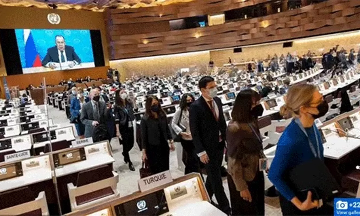 Boicot masivo al discurso del canciller ruso en la Conferencia de Desarme en Ginebra