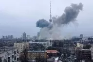 Rusia bombardea la torre de TV de Kiev y pide a los ciudadanos que abandonen sus casas