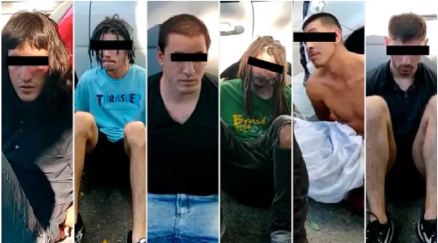 Los seis detenidos por la violación grupal. 
