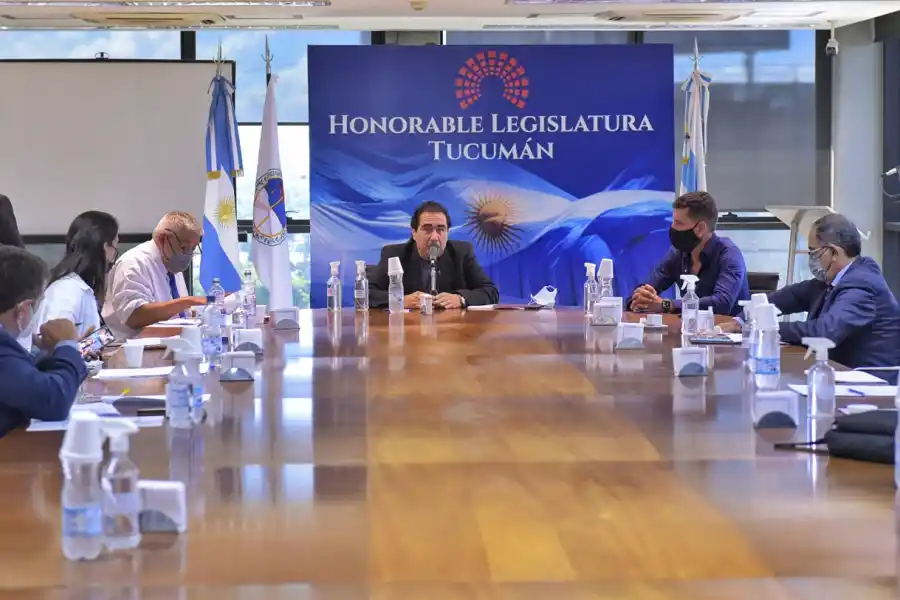 EN LABOR PARLAMENTARIA. La reunión fue presidida por el peronista Sergio Mansilla. Foto: Prensa HLT