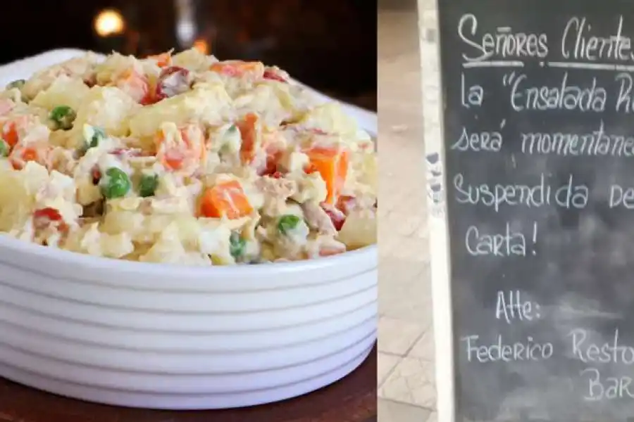 Restaurante cordobés suspendió la ensalada rusa de su menú