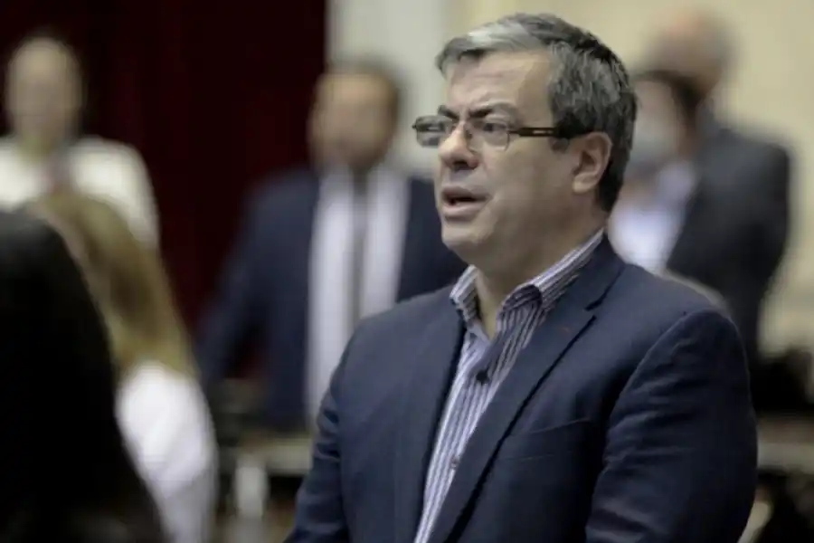 POSTURA. El titular del bloque oficialista en Diputados, Germán Martínez, defendió el acuerdo con el FMI.