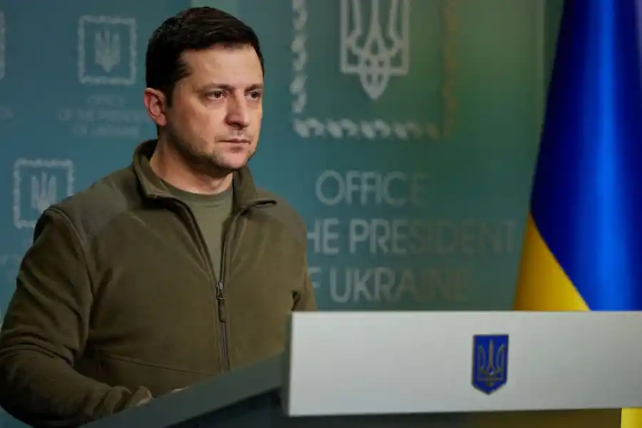 CONTUNDENTE. Zelensky apuntó contra la OTAN y le cargó responsabilidad por las muertes. FOTO TOMADA DEL GOBIERNO DE UCRANIA/PRENSA 