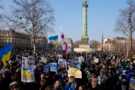 Multitudinarias marchas en Europa contra la invasión de Rusia a Ucrania