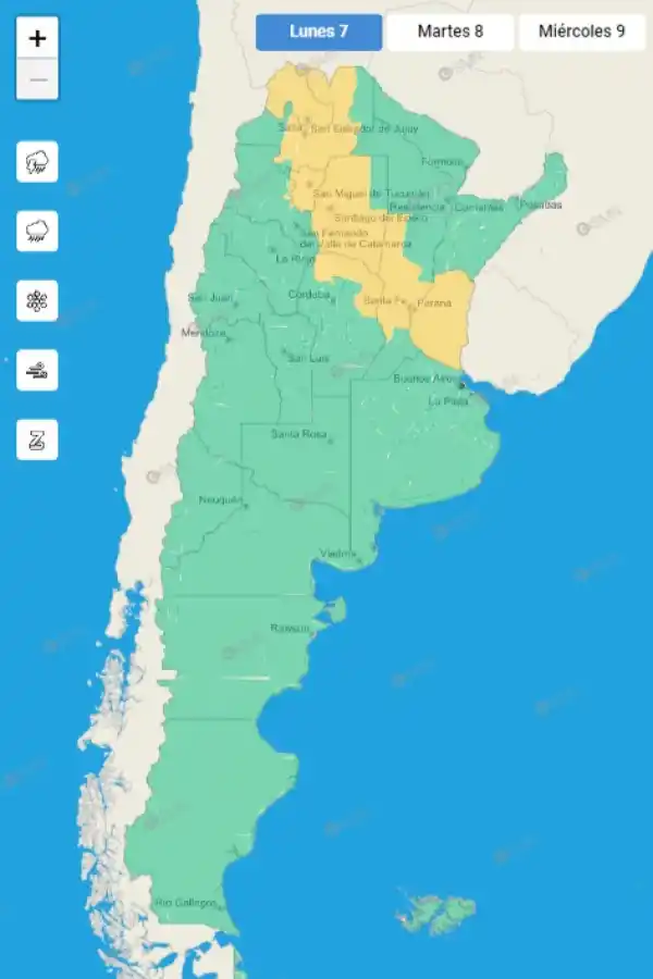 Tucumán continúa bajo alerta de nivel amarillo por posibles tormentas fuertes
