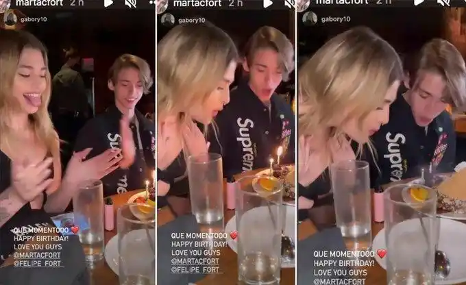 Felipe Fort y Martita Fort en su cumpleaños.