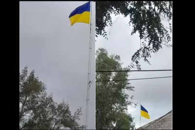 Rosario de la Frontera: izaron la bandera de Ucrania