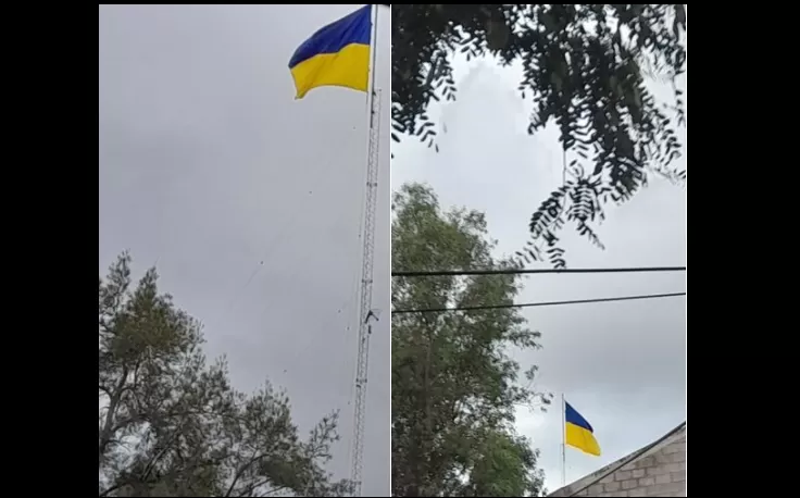 Rosario de la Frontera: izaron la bandera de Ucrania