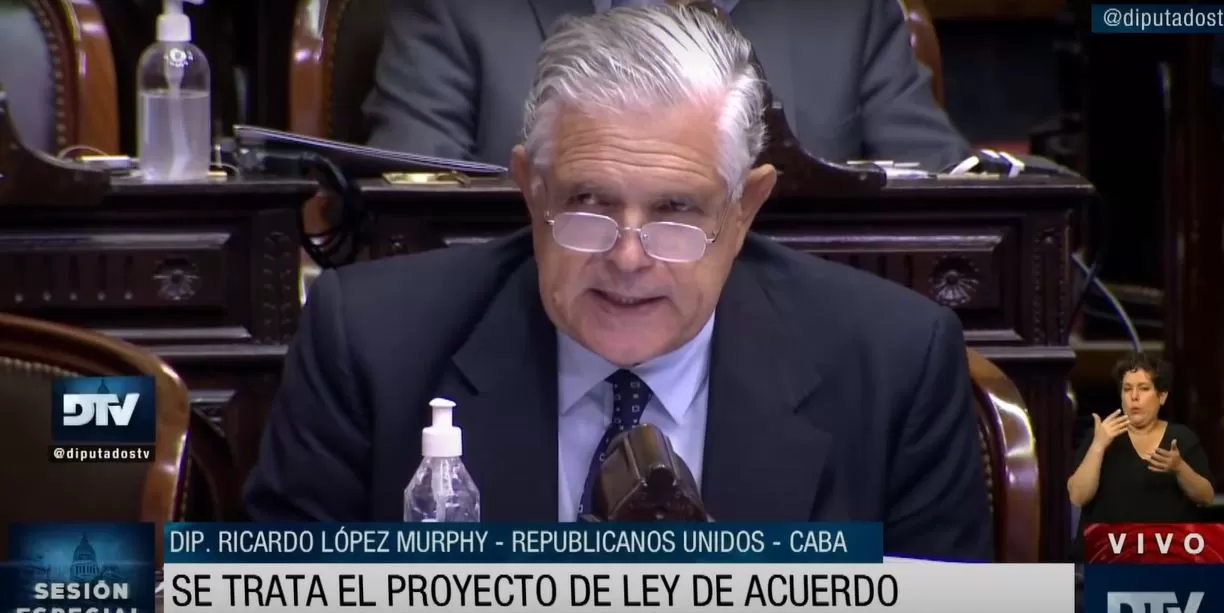 López Murphy confirmó que votará en contra del acuerdo con el FMI
