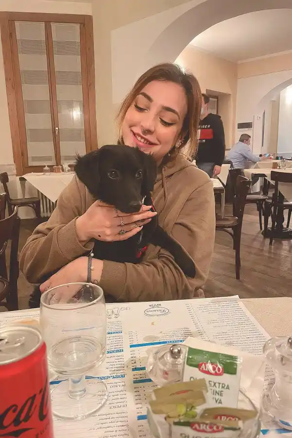 Oeste, la perrita que vivía en un cementerio y se mudó a Italia