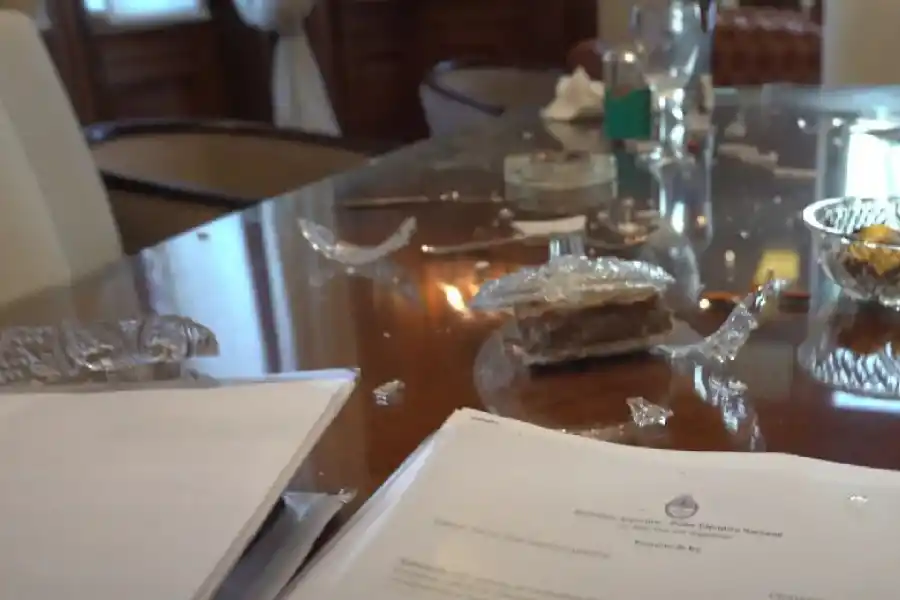 Así quedó el despacho de Cristina Kirchner tras los destrozos en el Congreso