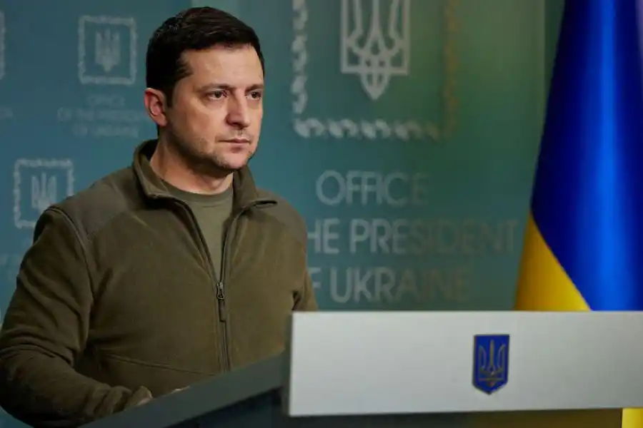 CONTUNDENTE. Zelensky apuntó contra la OTAN y le cargó responsabilidad por las muertes. FOTO TOMADA DEL GOBIERNO DE UCRANIA/PRENSA