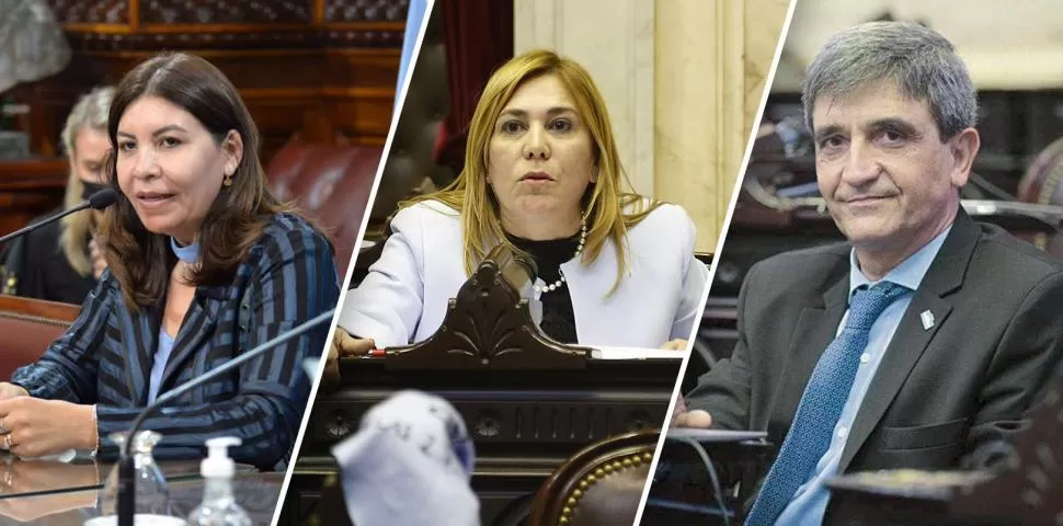 MENDOZA, ÁVILA Y PABLO YEDLIN. Los tres representantes de la provincia en el Senado apoyarían la refinanciación de la deuda con el FMI. 