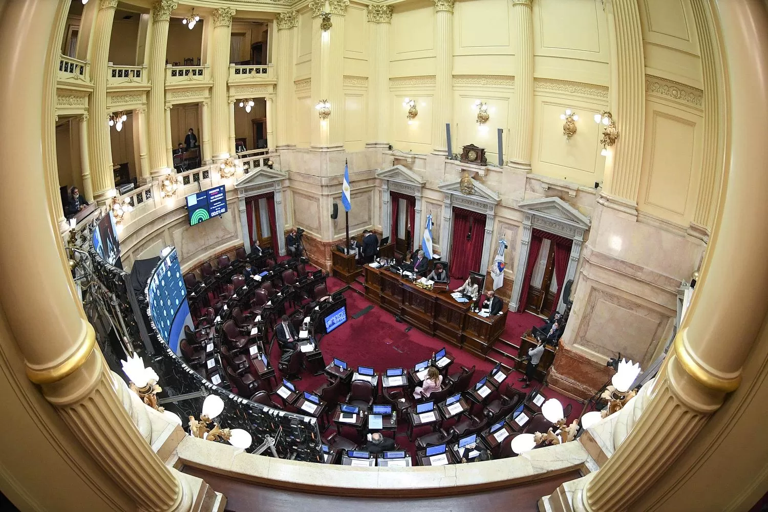 CÁMARA ALTA. El Senado, presidido por Cristina Kirchner, debate el acuerdo con el FMI. Foto de Archivo / Prensa HCSN