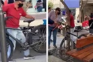Video: Tránsito se llevó la bicicleta de un cadete y hubo polémica en las redes sociales