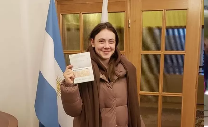 Yaryna, la primera refugiada ucraniana en recibir una visa para vivir en Argentina