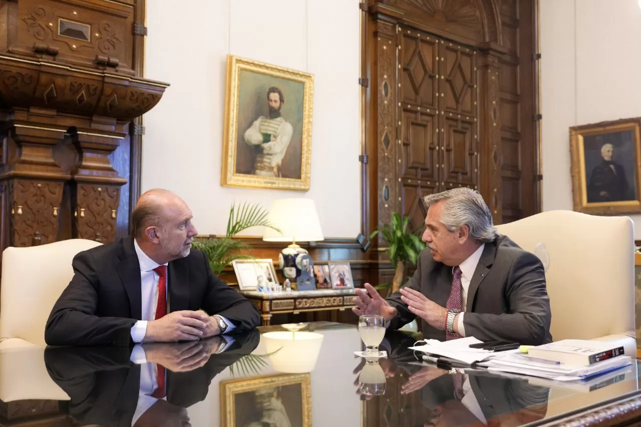 El Presidente se reunió con el gobernador de Santa Fe, Omar Perotti