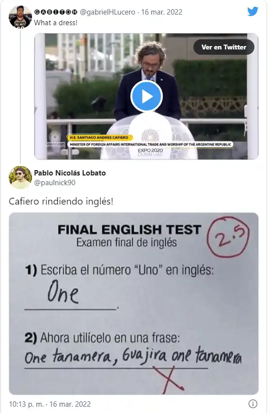 Video: Por qué se convirtió en viral el discurso en inglés de Santiago Cafiero