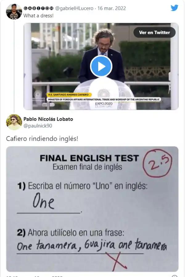 Video: Por qué se convirtió en viral el discurso en inglés de Santiago Cafiero