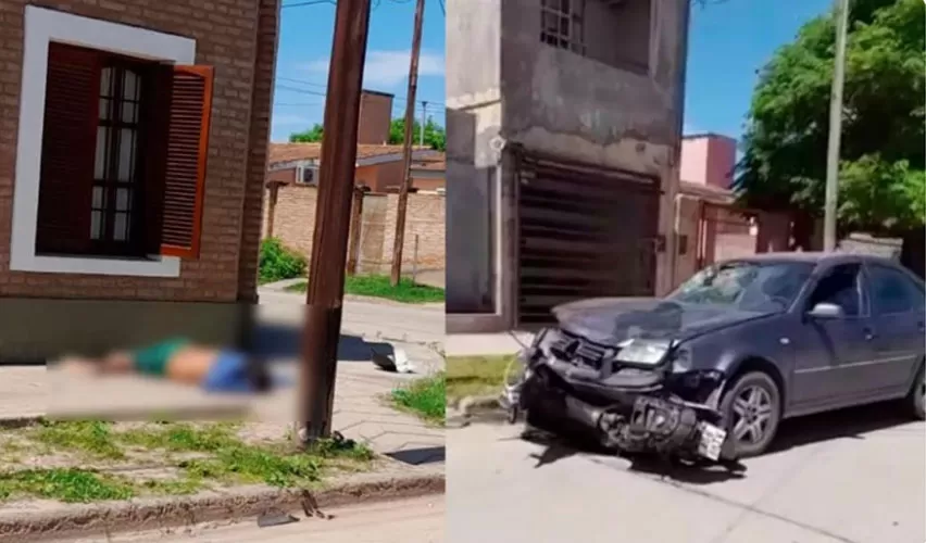 Dos motochorros, que huían tras un asalto, fueron atropellados por un auto Foto: Nuevo Diario