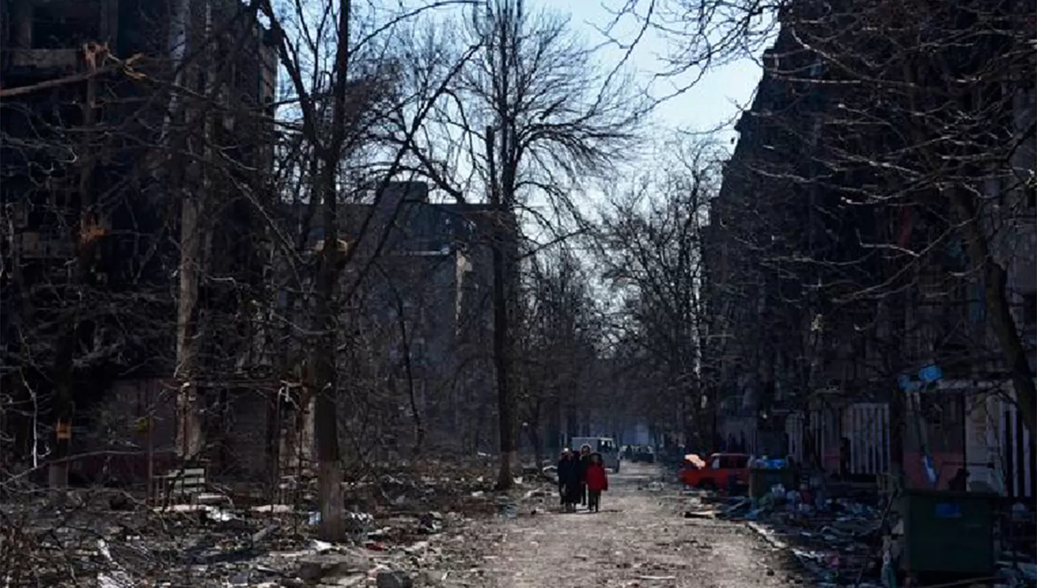 CASTIGADA. La ciudad de Mariupol está sitiada por las tropas rusas desde hace más de dos semanas.