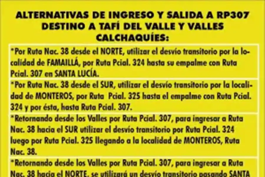 Con el puente de Acheral en obra: ¿Cuáles son las alternativas para subir y bajar de Tafí del Valle?