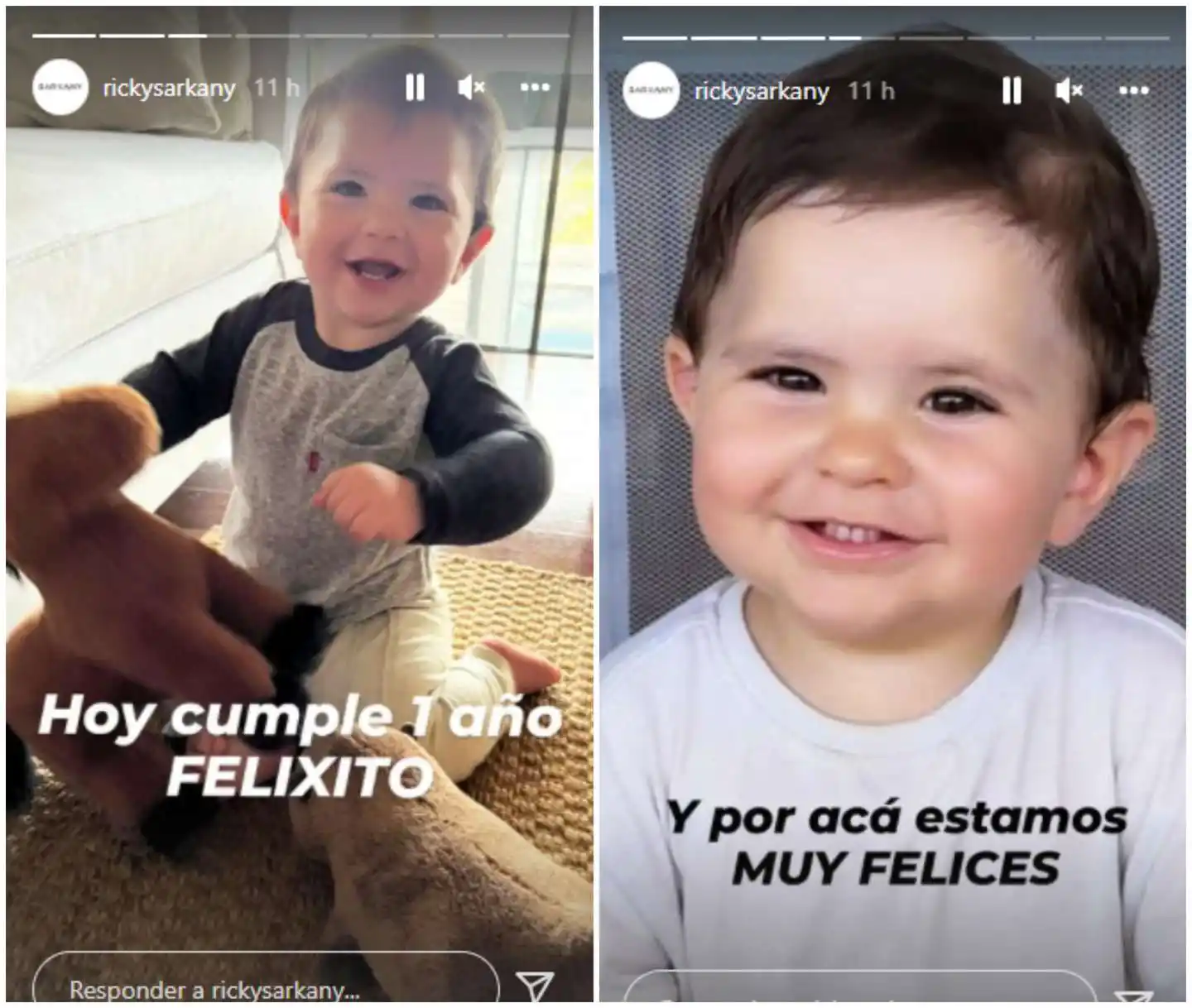 El posteo de Ricky Sarkany por el primer año de Félix, el hijo de su hija Sofía. (Foto: Instagram / rickysarkany)