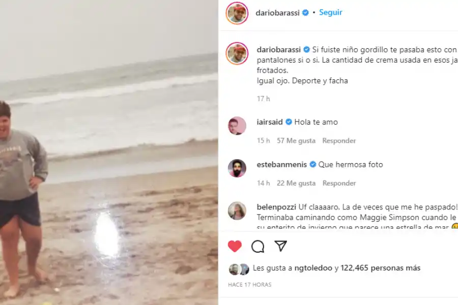 Darío Barassi de niño