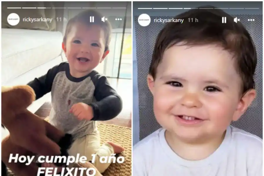 El posteo de Ricky Sarkany por el primer año de Félix, el hijo de su hija Sofía. (Foto: Instagram / rickysarkany)