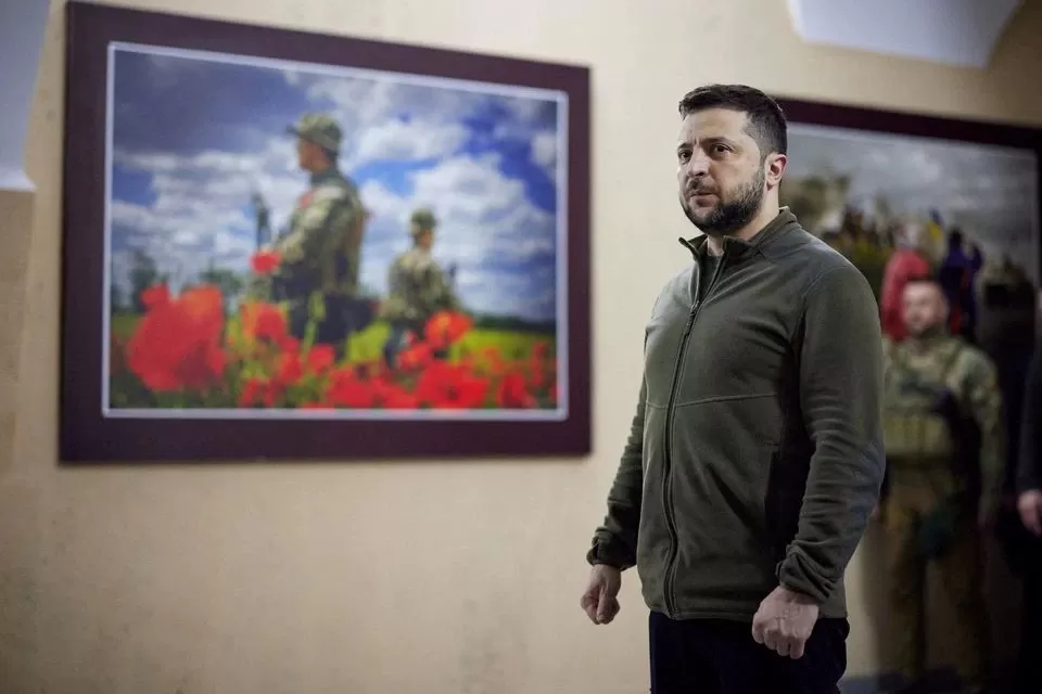 PRESIDENTE DE UCRANIA. Volodimir Zelensky reclama armamentos a las potencias occidentales. Foto de Reuters