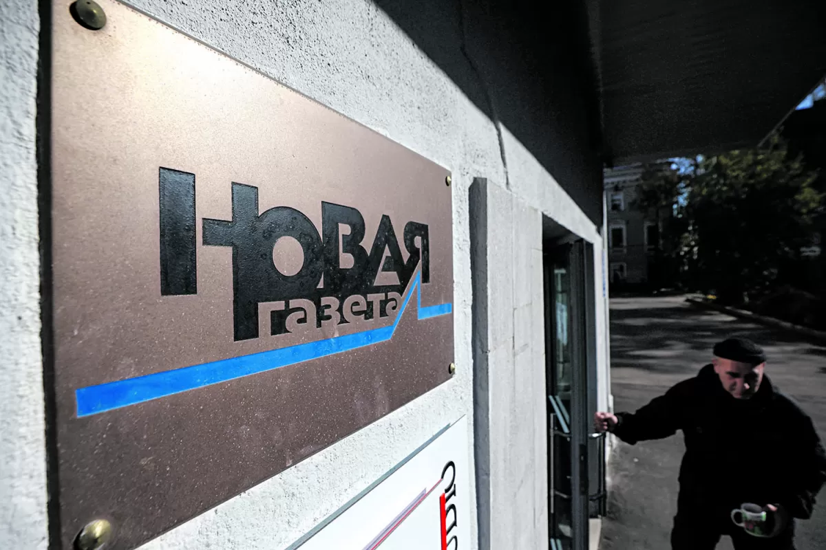 CERRADO. Tras sortear presiones, la Novaya Gazeta dejó de salir para no sumarse al aparato publicitario ruso
